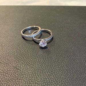 CZ Engagement Ring Set (Approx. 1ct)